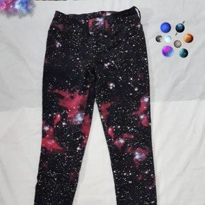 BLACKHEART Women's Galaxy Print Skinny Jeans GIFTS
